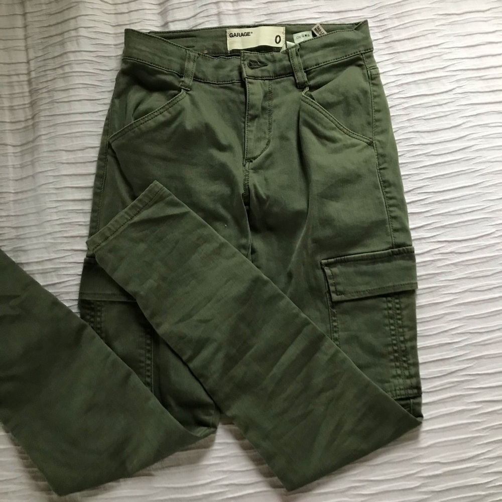 army green cargo style jeans
